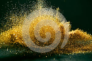 Glitter Bombs grunge, gold glitter defocused abstract Twinkly Lights Background