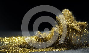 Glitter Bombs grunge, gold glitter defocused abstract Twinkly Lights Background