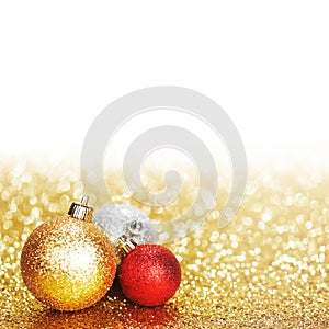 Glitter christmas balls