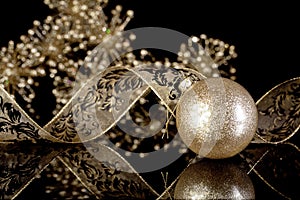 Glitter Gold Christmas Ornament