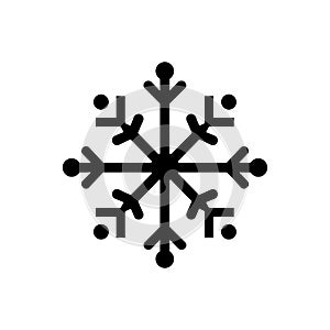 Glitter gust snowflake icon