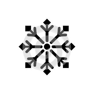 Glitter gust snowflake icon