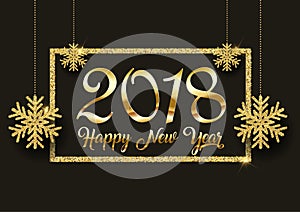 Glitter Happy New Year background