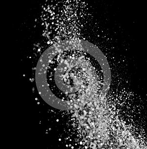 Glitter lights grunge black and white background for graphic design resources