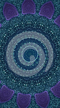 Glitter mandala paint kaleidoscope purple blue ink