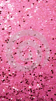 Glitter pink background with sequins.
