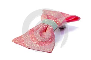 Glitter pink bow for girl fashion