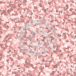 Glitter seamless texture. Actual pink particles. Endless pattern made of sparkling hearts. Posh abst