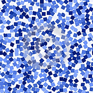 Glitter seamless texture. Admirable blue particles. Endless pattern made of sparkling squares. Unequ