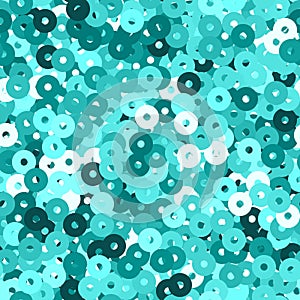 Glitter seamless texture. Admirable emerald particles. Endless pattern made of sparkling sequins. Am