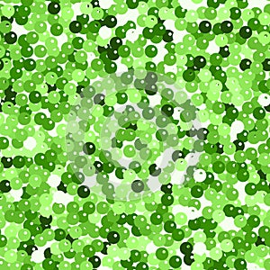 Glitter seamless texture. Admirable green particles. Endless pattern made of sparkling spangles. Maj