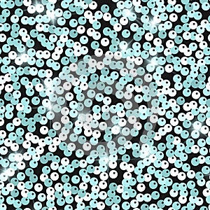 Glitter seamless texture. Admirable mint particles. Endless pattern made of sparkling spangles. Mode