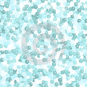 Glitter seamless texture. Admirable mint particles. Endless pattern made of sparkling spangles. Note
