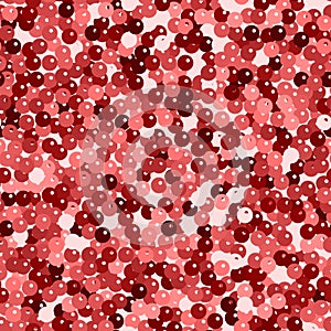 Glitter seamless texture. Admirable red particles. Endless pattern made of sparkling spangles. Rare