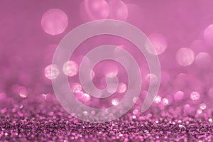Glitter, sparkle defocused blurred light pastel pink background