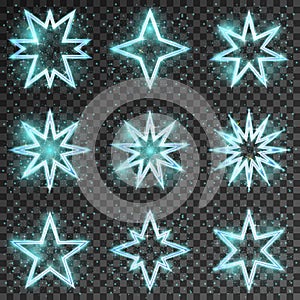 Glitter stars vector