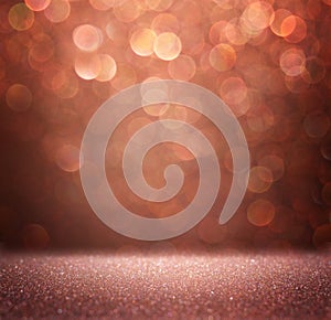 Glitter vintage lights background abstract gold background defocused