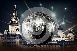 Glitterball Extravaganza: The Liver Building in Eurovision. Generative AI