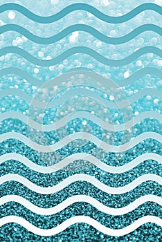 Glittered waves