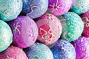 Glittering Christmas ornaments