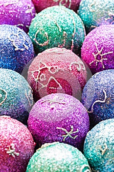 Glittering Christmas ornaments