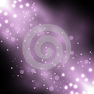 Glittering particles background effect, purple color