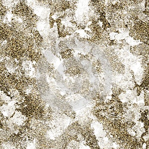 Glittering seamless repetitive pattern grunged antique gold marble with sparkles photo
