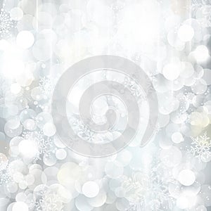 Glittering silver Christmas background photo