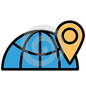 Glob Global location Isolated Vector Icon which can easily modifyal location Isolated Vector Icon which can easily modify or edit
