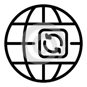 Global actualization icon, outline style photo