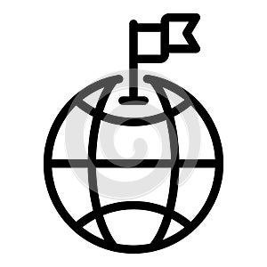 Global adaptation icon, outline style