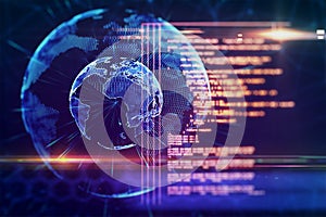 Global AI and hardware concept