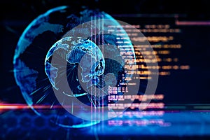 Global AI and software concept