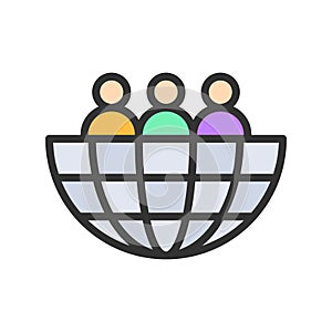 Global Audience Icon Image.