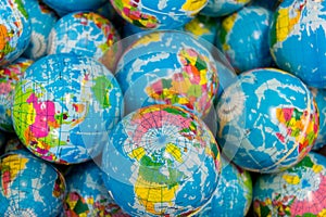 Global ball toy. business concept, background and texture