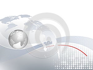 Global business background with world map