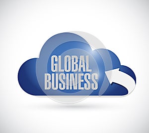 Global business cloud computing concept