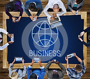 Global Business Enterprise Economics Corporation Concept