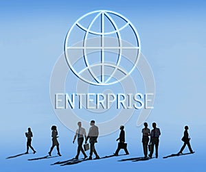 Global Business Enterprise Economics Corporation Concept