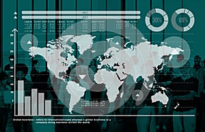 Global Business Graph Growth Finance Stock Market Concept