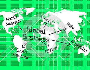 Global Business Indicates Globalize Commerce And Globe