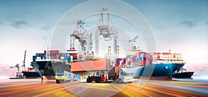 Global business logistics transport import export and International trade concept