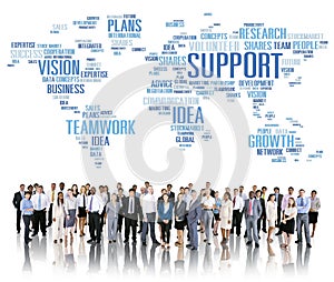 Global Business People Togetherness Support Teamwork Concept