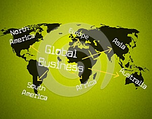 Global Business Represents Globalize Commercial And Globalisation photo
