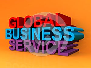 Global business service on orange