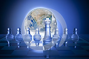 Global Business Strategy Chess Economy Conflict