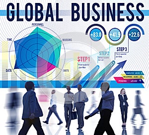 Global Business Strategy Startup Growth Concept