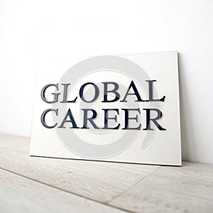 Global Career isolated on white background photo
