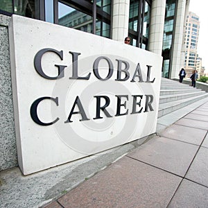 Global career isolated on white background photo