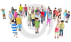 Global Children Community Friendship World Map Concept